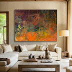 Colorful Abstract Landscape - Contemporary Abstract Painting On Canvas DKS370