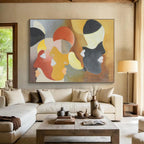 “Geometric Face Abstractions” - Abstract, Cubist - Styled Painting On Canvas DKS003