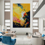 “Vibrant Color Abstract” - Abstract Expressionist Painting On Canvas PT1342