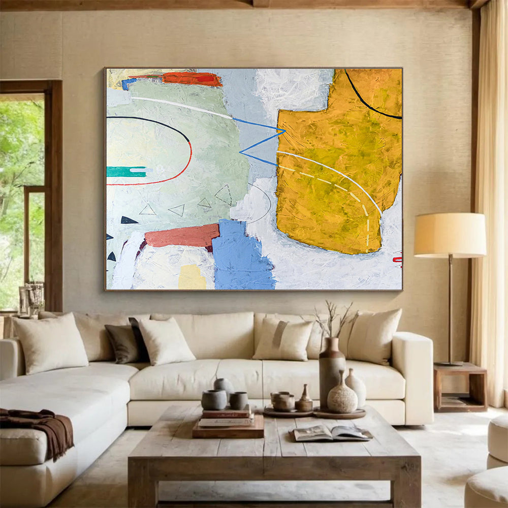 “Eclectic Shape And Color Abstract” - Abstract Painting On Canvas DKS559