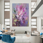 Vibrant Lilac Bouquet, Fauvist Floral, Matisse - Bold Color, Painting On Canvas PT2109