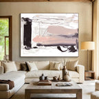 “Soft Neutral Abstract Layers” - Calm Abstract Painting On Canvas PT143