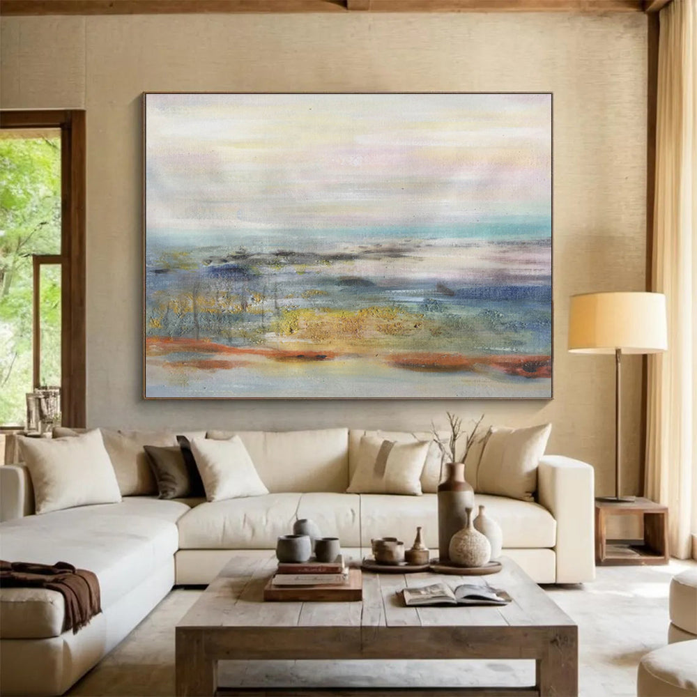 “Pastel Landscape Dream” Abstract Painting On Canvas DKS300