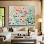 “Playful Color Explosion” - Abstract Expressionist Acrylic Painting on Canvas PT1496
