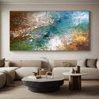 “Textured Color Fusion Abstract” - Abstract Impasto Painting On Canvas PS0007