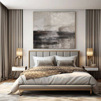 Gray and Black Textured, "Urban Grunge" – Textured Abstract Painting On Canvas PS0961