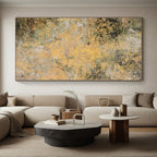 “Golden Hues Abstract” - Nature - Inspired Abstract Painting On Canvas PS0075