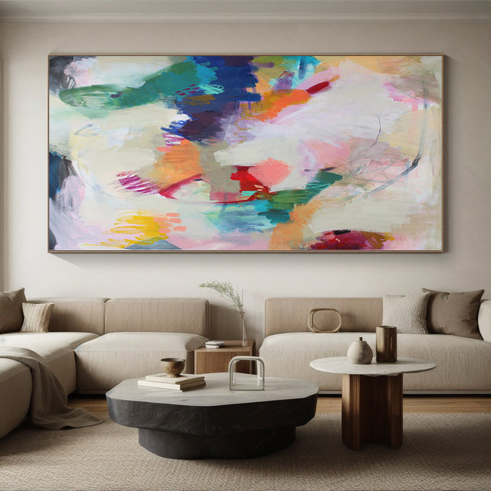 “Colorful Abstract Harmony” - Vibrant Abstract Painting On Canvas PS0094