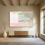 “Pastel Geometric Mix” - Modern Abstract Painting On Canvas DKS412