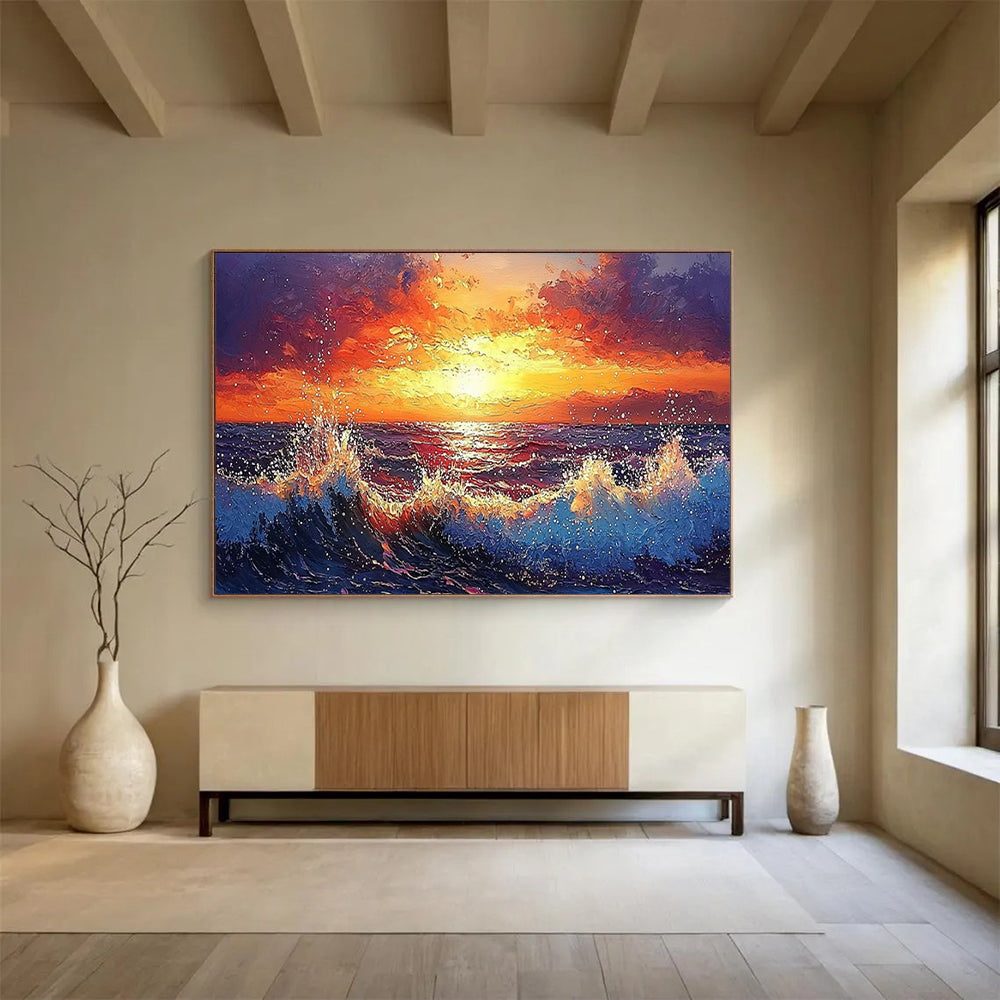 “3D Blossom Tree Abstract” - Sculptural Abstract Painting On Canvas PT165