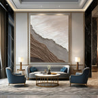 “Neutral Textured Layers” - Mixed - Media Abstract Painting On Canvas PT1036