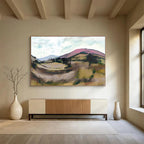 “Colorful Rolling Hills Landscape” - Expressive Landscape Painting On Canvas PT126