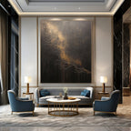 “Dark Textured Abstract” - Abstract, Dramatic - Styled Painting On Canvas PT1663