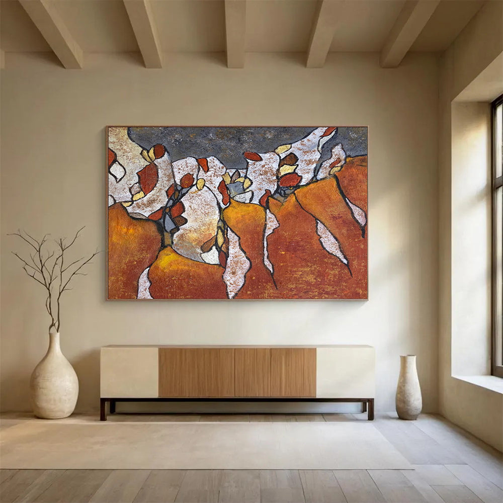 “Abstract Geometric Forms” - Abstract, Constructivist - Styled Painting On Canvas DKS005