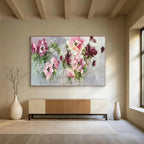 “Pink - Purple Floral Bouquet” - Impressionist Floral - Painting On Canvas PT1764