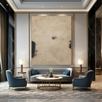 “Ethereal Beige Abstract with Black Accents” - Abstract - Inspired Minimalist Painting On Canvas PT1421