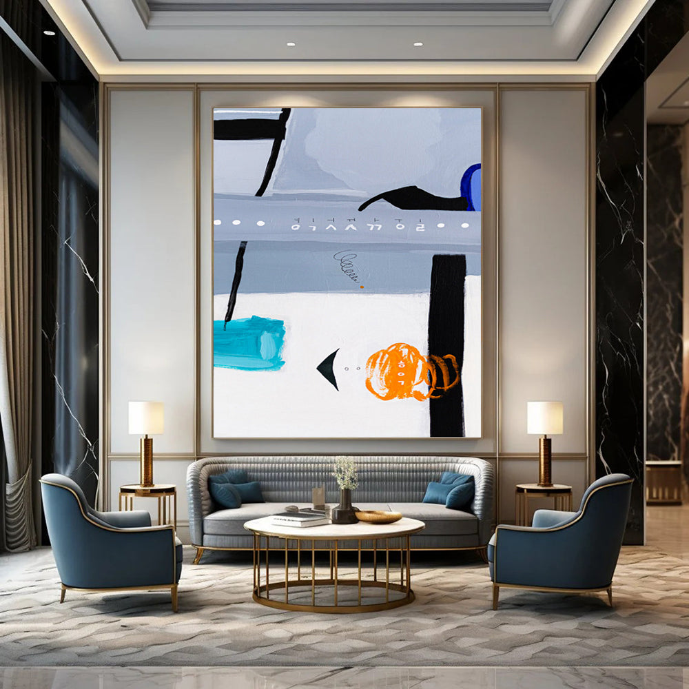 “Grey - White Abstract Details” - Intricate Abstract Painting On Canvas PT1099