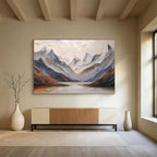 “Textured Alpine Landscape” - Impasto Mountain Painting On Canvas DKS456