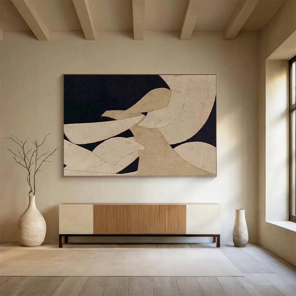 “Minimalist Abstract Shapes” - Geometric Painting On Canvas PT247