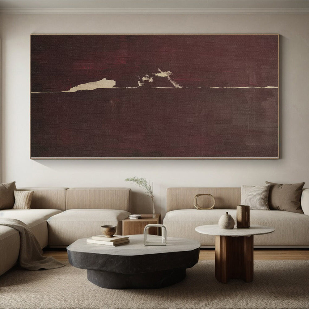 “Minimalist Abstract in Deep Tones” - Mysterious Abstract Painting On Canvas PS0262