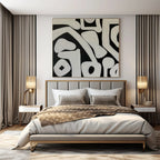 Black and White Organic, "Fluid Shapes" – Organic Abstract Painting On Canvas PS0989