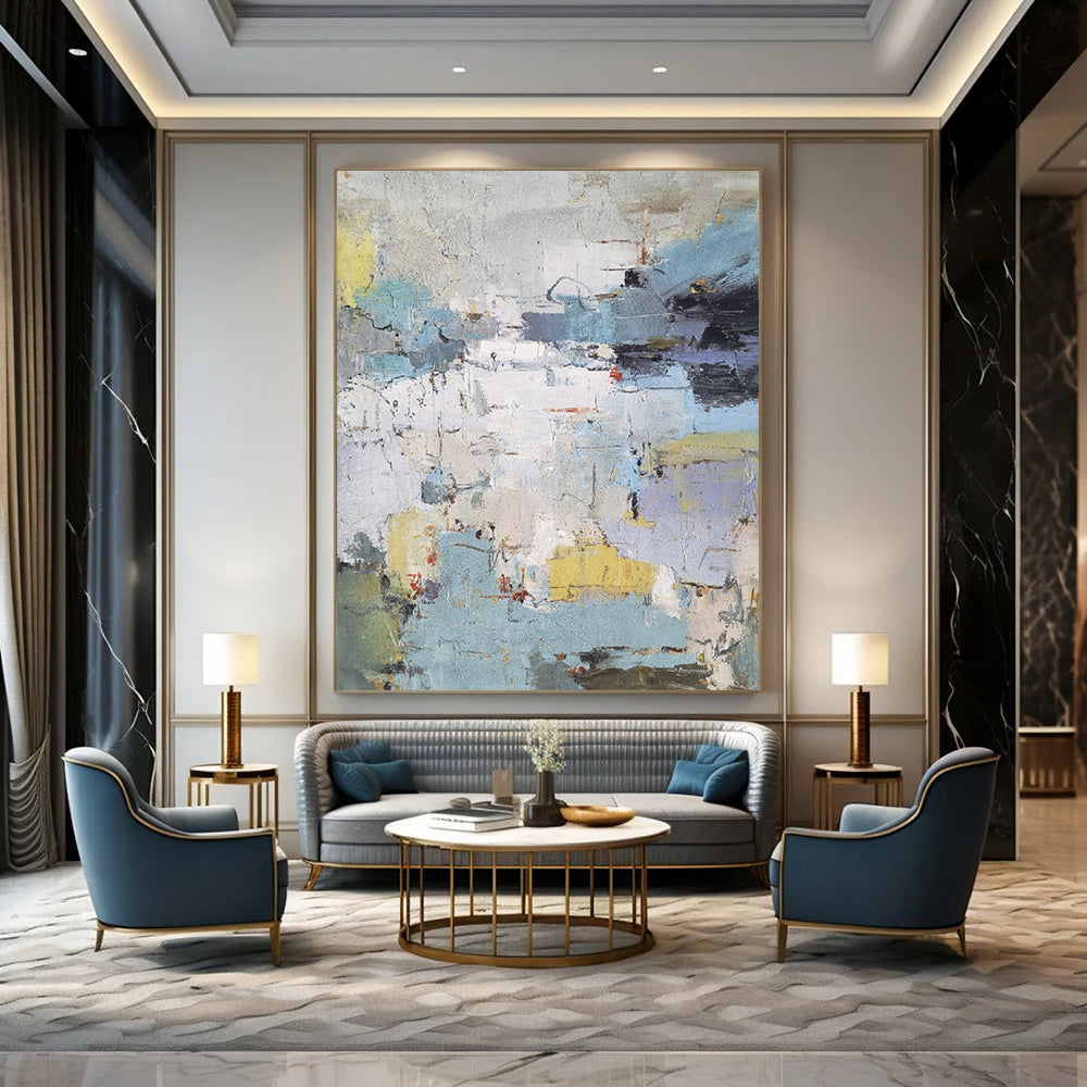 “Colorful Abstract Mosaic” - Vibrant Abstract Painting On Canvas DS352