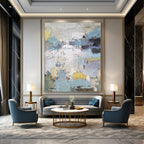 “Colorful Abstract Mosaic” - Vibrant Abstract Painting On Canvas DS352