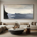 “Misty Grayscale Flow” - Gray, White, Black Abstract Gradient Painting On Canvas PS0614