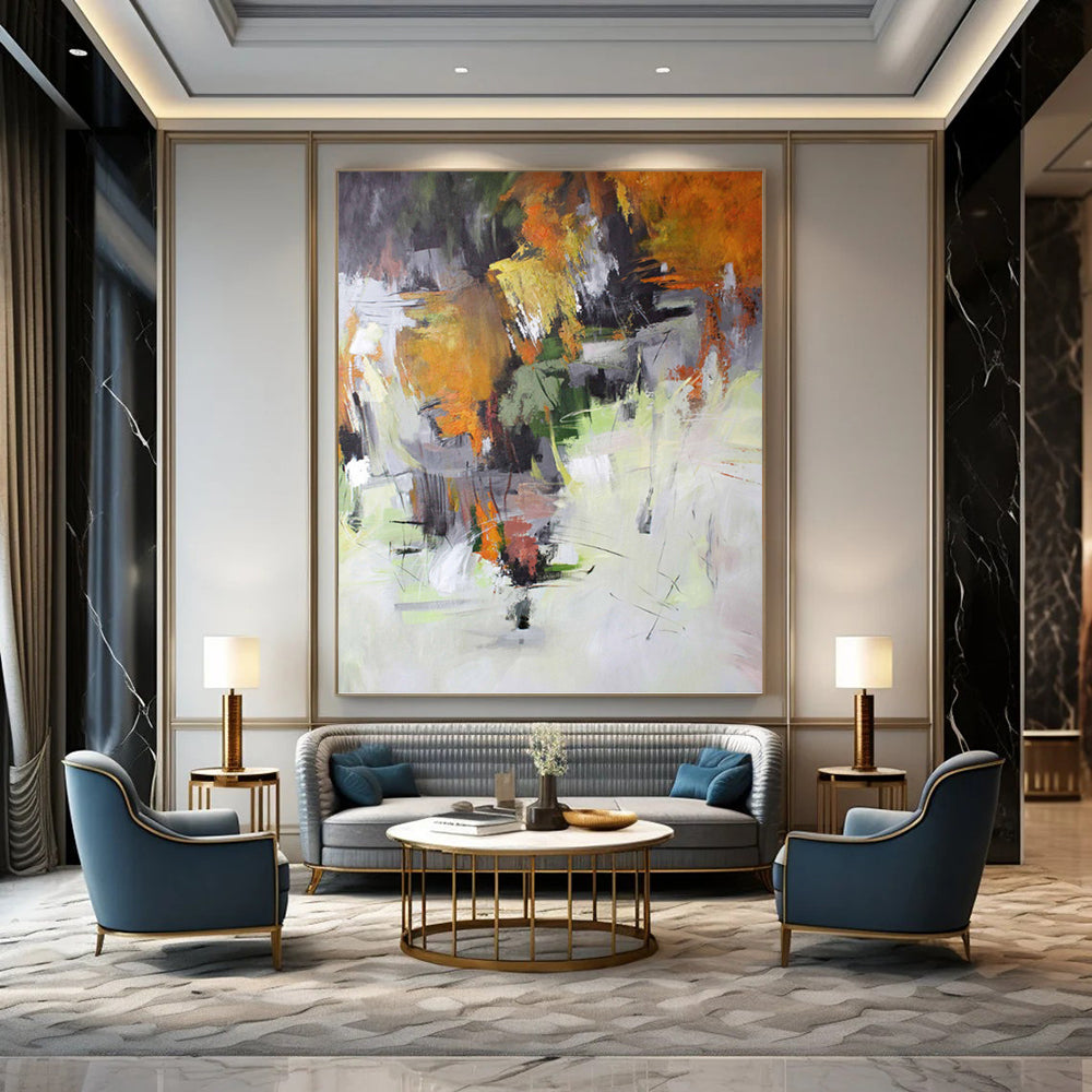 “Autumn Colors Abstract Landscape” - Seasonal Abstract Painting On Canvas PT1021