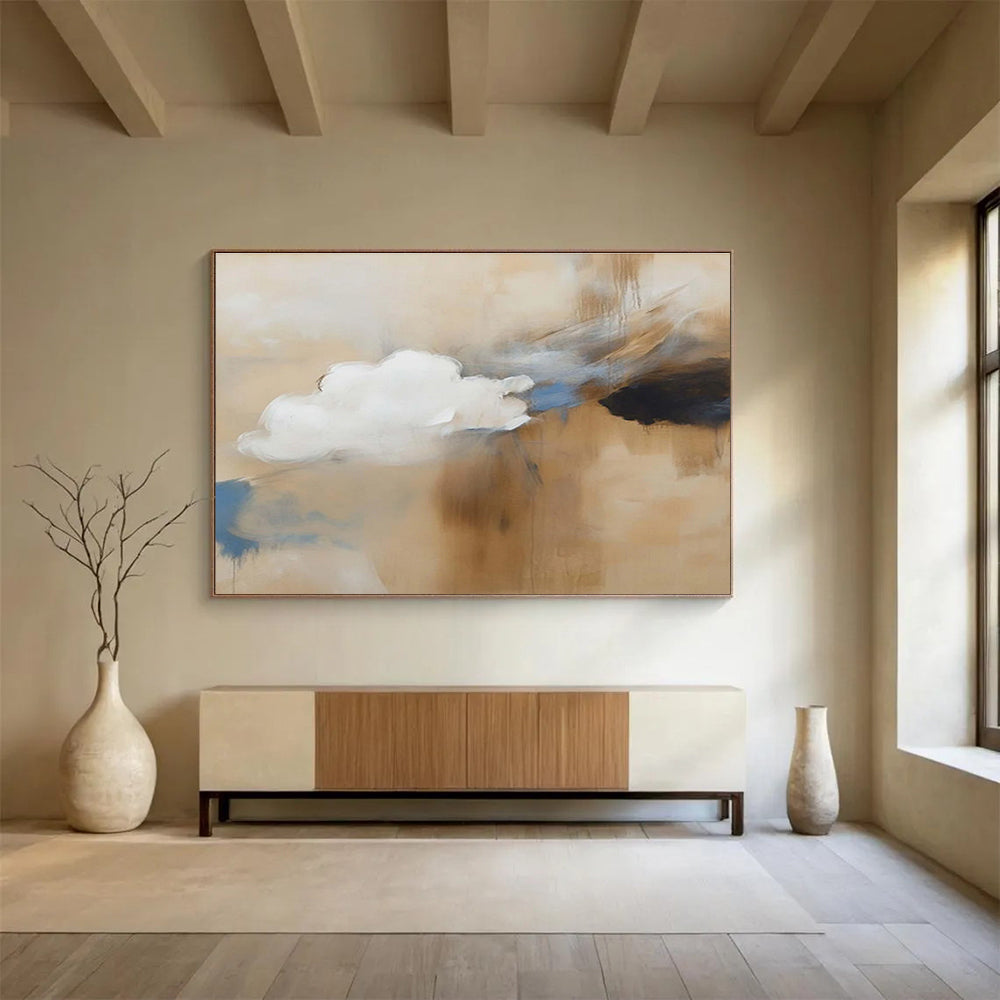 Soft Cloud - Inspired Abstract Painting On Canvas DKS090