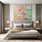 Pastel and Bright Fusion - Soft - Hard Color Abstract Painting On Canvas PS1229