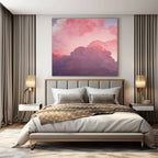Pink, Purple, Blue with Fluffy Clouds "Dreamy Skies" Abstract Painting On Canvas PS1438