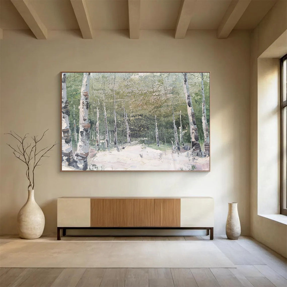 “Aspen Forest Landscape” - Landscape Painting, Great for Nature - Inspired Bedroom & Rustic Living Room DKS629