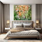 Colorful Floral Impasto Dream - Thick - Painted Abstract Flowers Painting On Canvas PS1236