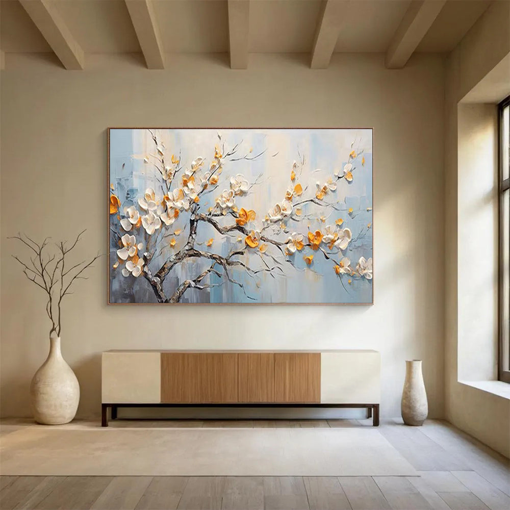 “3D Blossom Tree” - Sculptural Floral Painting On Canvas PT202