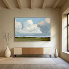 “Big Sky Abstract” - Minimalist Landscape Painting On Canvas DKS405