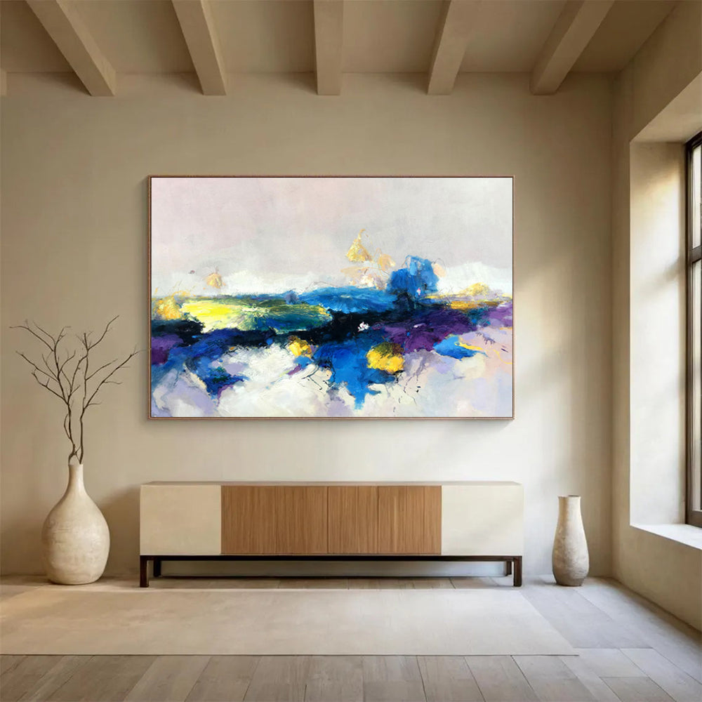“Colorful Abstract Landscape” - Abstract Painting On Canvas DKS531