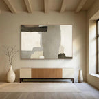 “Neutral Tones Abstract Shapes” - Minimalist Abstract Painting, Great for Modern Hallway & Study DKS607