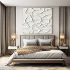 White with Textured Butterflies "Whimsical Wings" Abstract Painting On Canvas PS1468