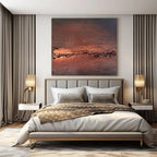 Brown and Orange Textured, "Desert Crackle" – Textured Abstract Painting On Canvas PS0953