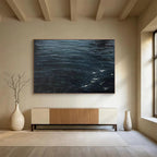 “Dark Blue Ocean Waves” - Realistic Seascape Painting On Canvas PT263