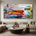 “Colorful Chaos Abstraction” - Multicolor Abstract Painting On Canvas PS0473