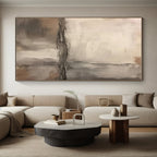 “Neutral Grid Textures” - Neutral Tones Abstract Minimalist Painting On Canvas PS0711