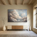 “Fluffy Clouds in Blue Sky” Landscape Painting On Canvas DKS182