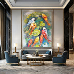 “Colorful Koi Fish” - Impressionist Animal Painting On Canvas PT2351