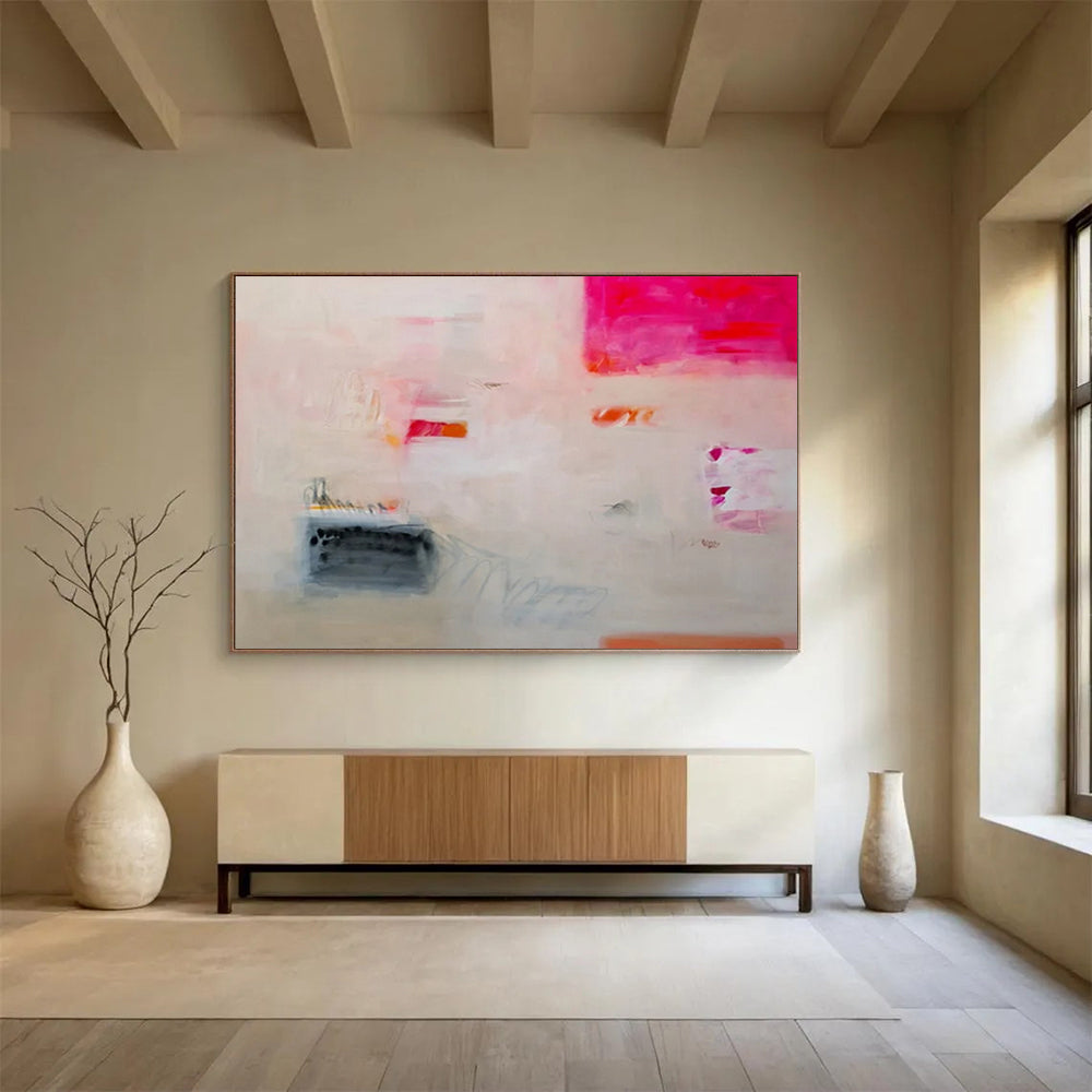 “Subtle Color Shapes” - Minimalist Acrylic Painting on Canvas PT1502
