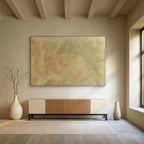 “Gold Textured Waves” - Opulent Patterns Painting On Canvas PT1523