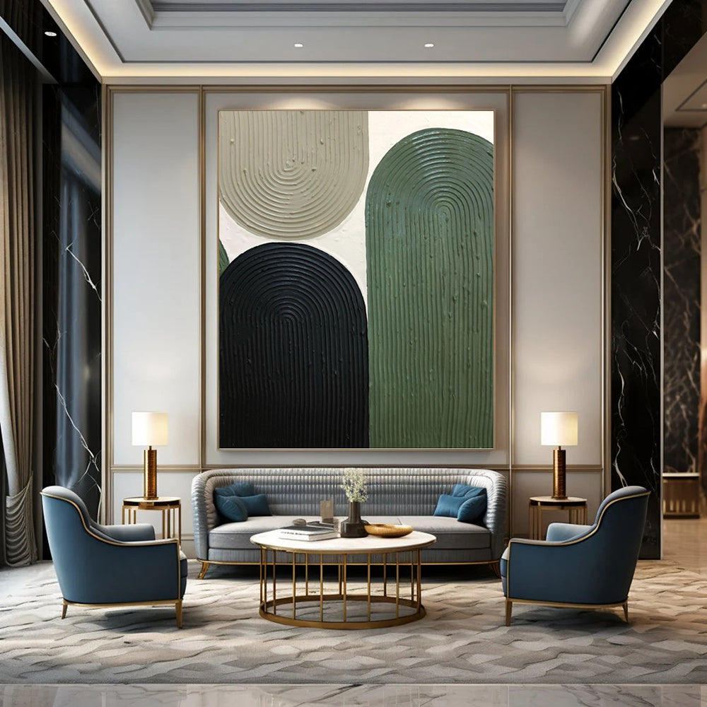 “Earthy Arch Combinations” - Textured Abstract Painting On Canvas PT1167