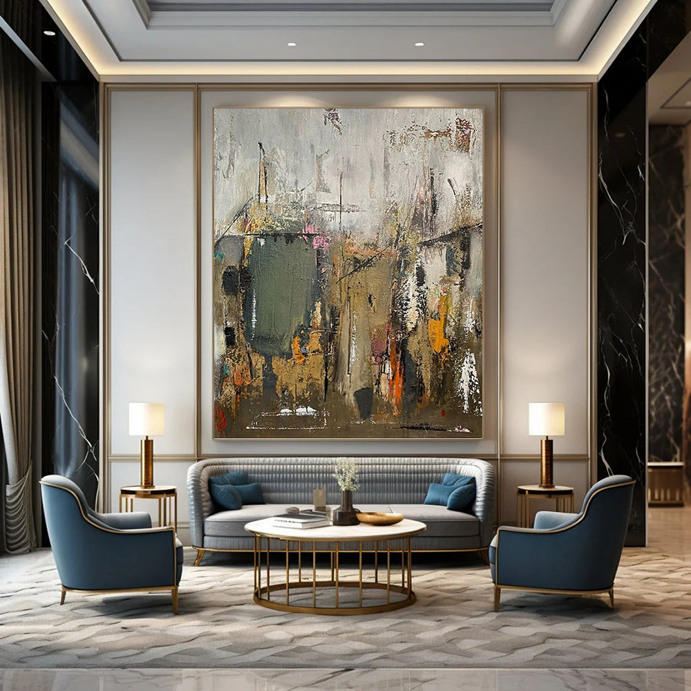 “Abstract Urban Decay” - Abstract Expressionist Painting On Canvas PT1038