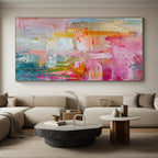 “Pink - Colorful Abstract” - Expressive Abstract Painting On Canvas PS0090